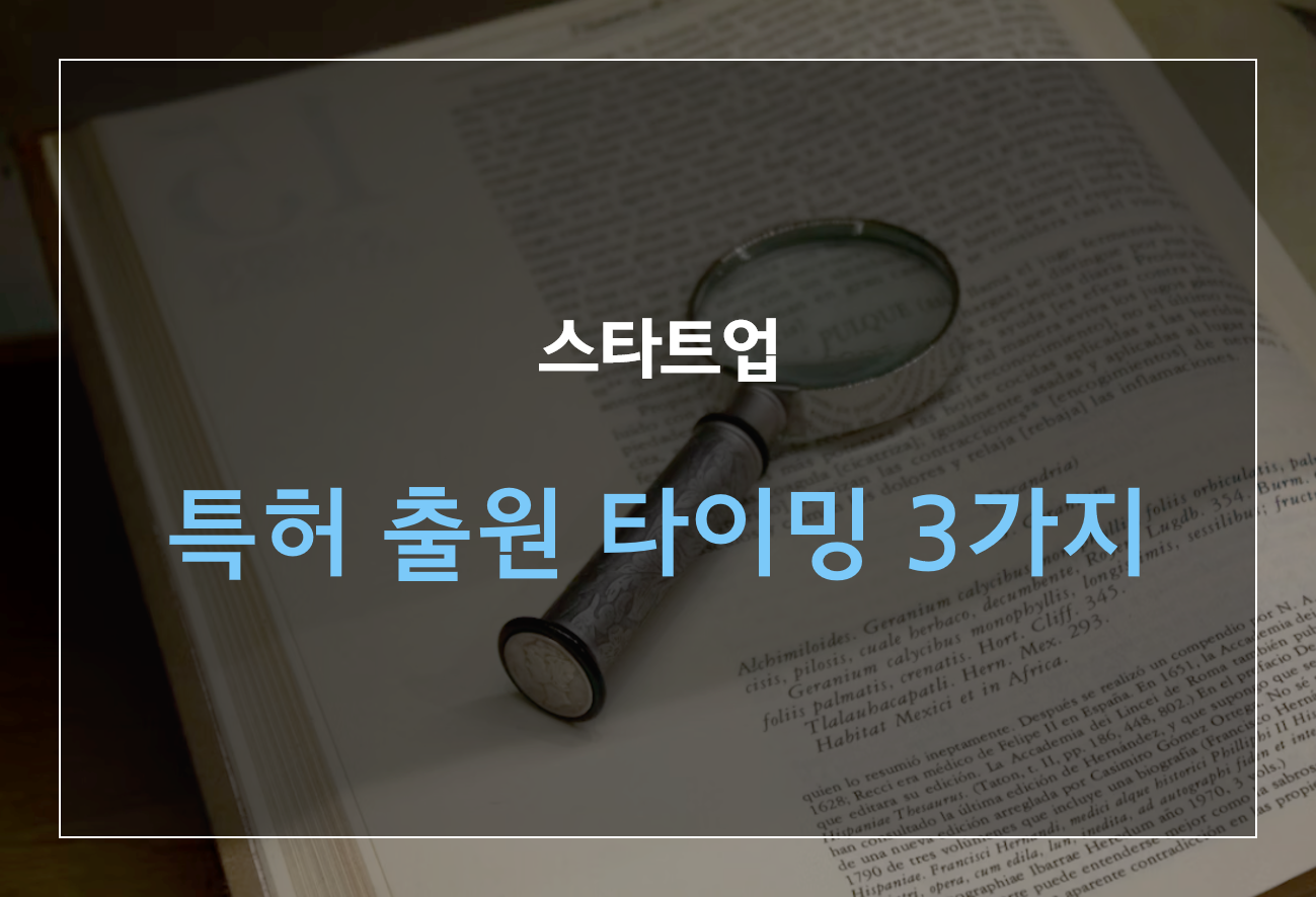 스타트업 특허 출원 타이밍