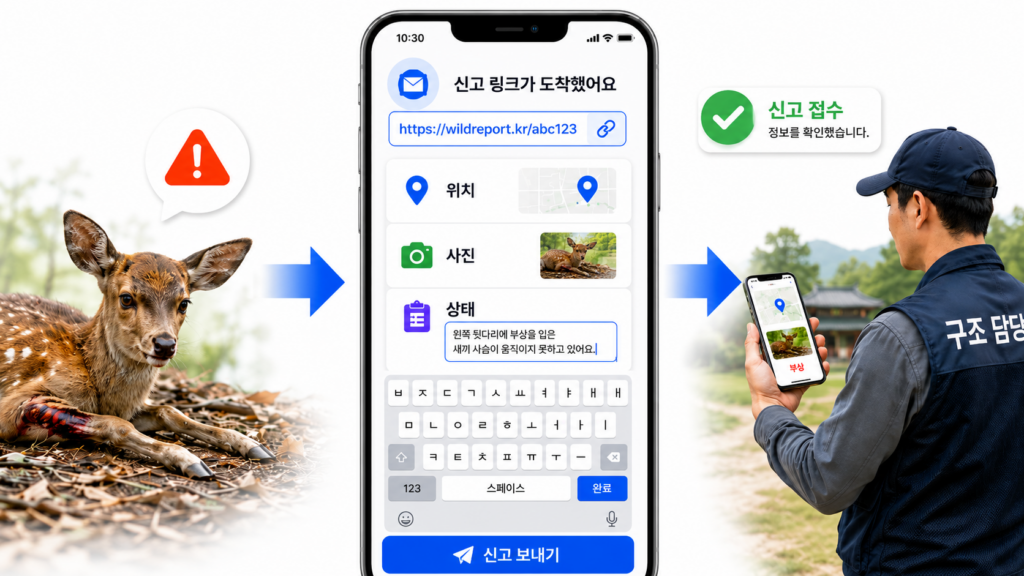 조난 야생동물 신고 서비스